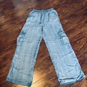Light Blue denim colder Cargo Pants